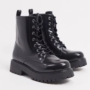 Chunky Lace Up Boots